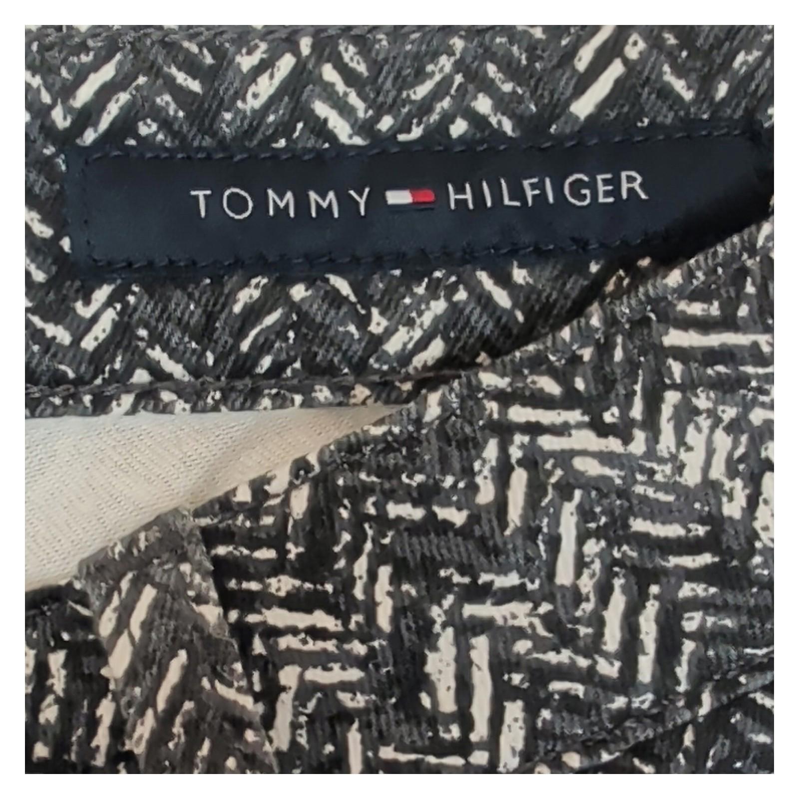 Tommy Hilfiger Mens Rome 28/30 Black White Herringbone Regular Fit Trousers by Tommy Hilfiger – | RewearableUK