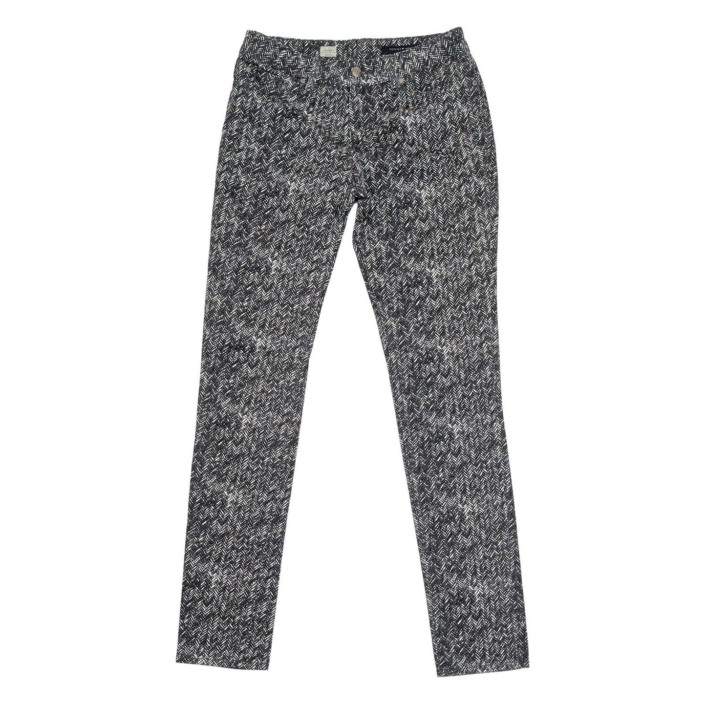 Tommy Hilfiger Mens Rome 28/30 Black White Herringbone Regular Fit Trousers by Tommy Hilfiger – | RewearableUK
