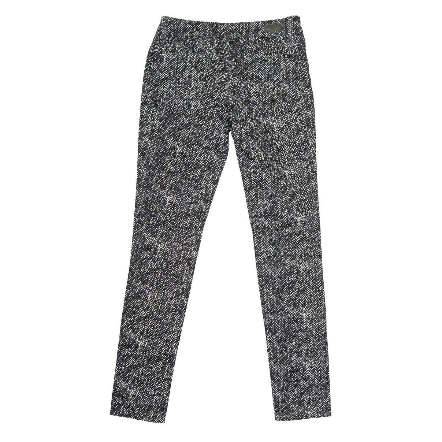 Tommy Hilfiger Mens Rome 28/30 Black White Herringbone Regular Fit Trousers by Tommy Hilfiger – | RewearableUK
