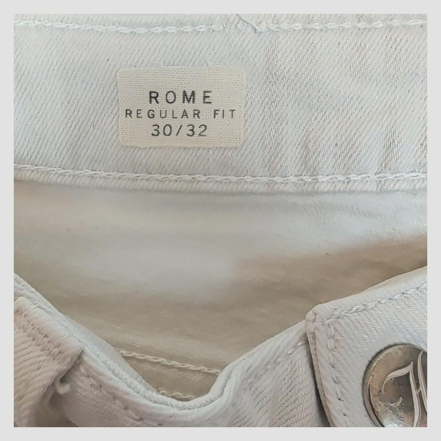 Tommy Hilfiger Mens Rome Regular Fit Jeans W30 L32 Off White Cream Denim Pants by Tommy Hilfiger – | RewearableUK