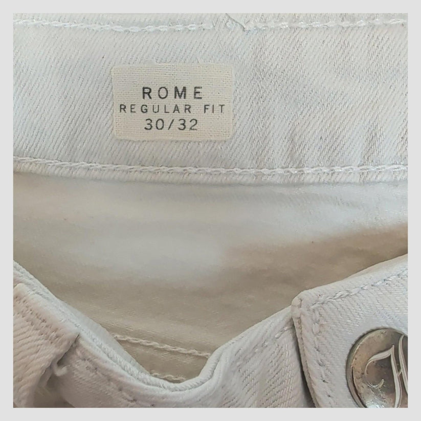 Tommy Hilfiger Mens Rome Regular Fit Jeans W30 L32 Off White Cream Denim Pants by Tommy Hilfiger – | RewearableUK