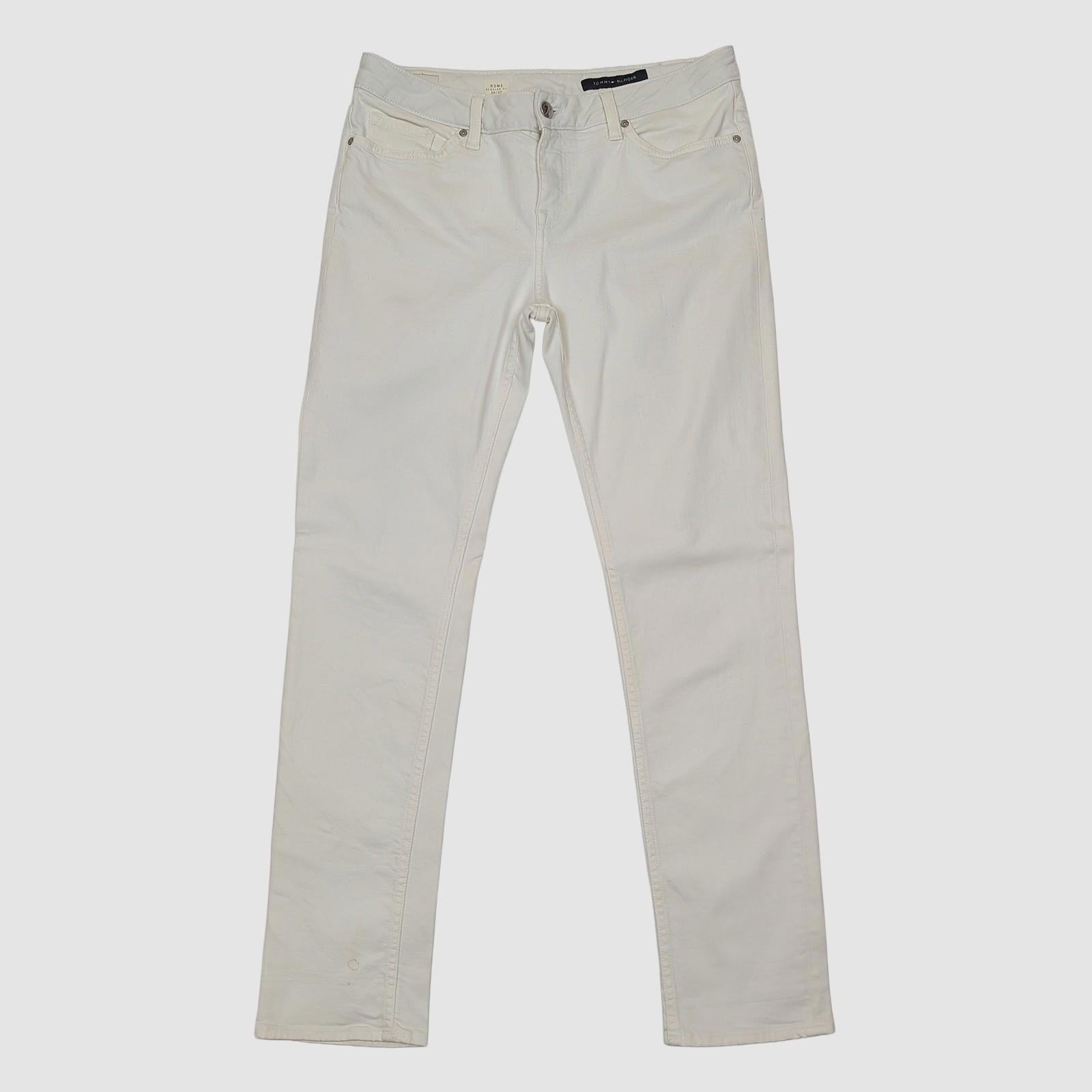 Tommy Hilfiger Mens Rome Regular Fit Jeans W30 L32 Off White Cream Denim Pants by Tommy Hilfiger – | RewearableUK