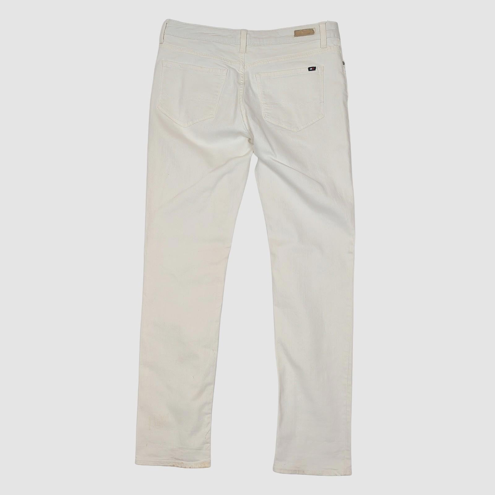Tommy Hilfiger Mens Rome Regular Fit Jeans W30 L32 Off White Cream Denim Pants by Tommy Hilfiger – | RewearableUK