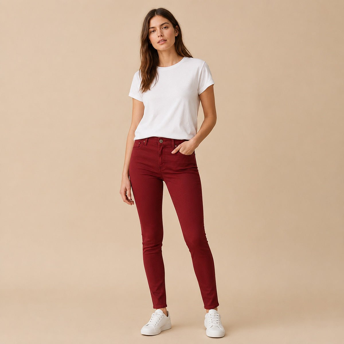 Tommy Hilfiger Milan RW Red Skinny Jeans W25 – Jeans product photo 1 | RewearableUK