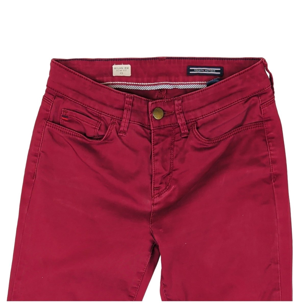 Tommy Hilfiger Milan RW Red Skinny Jeans W25 – product photo 3 | RewearableUK