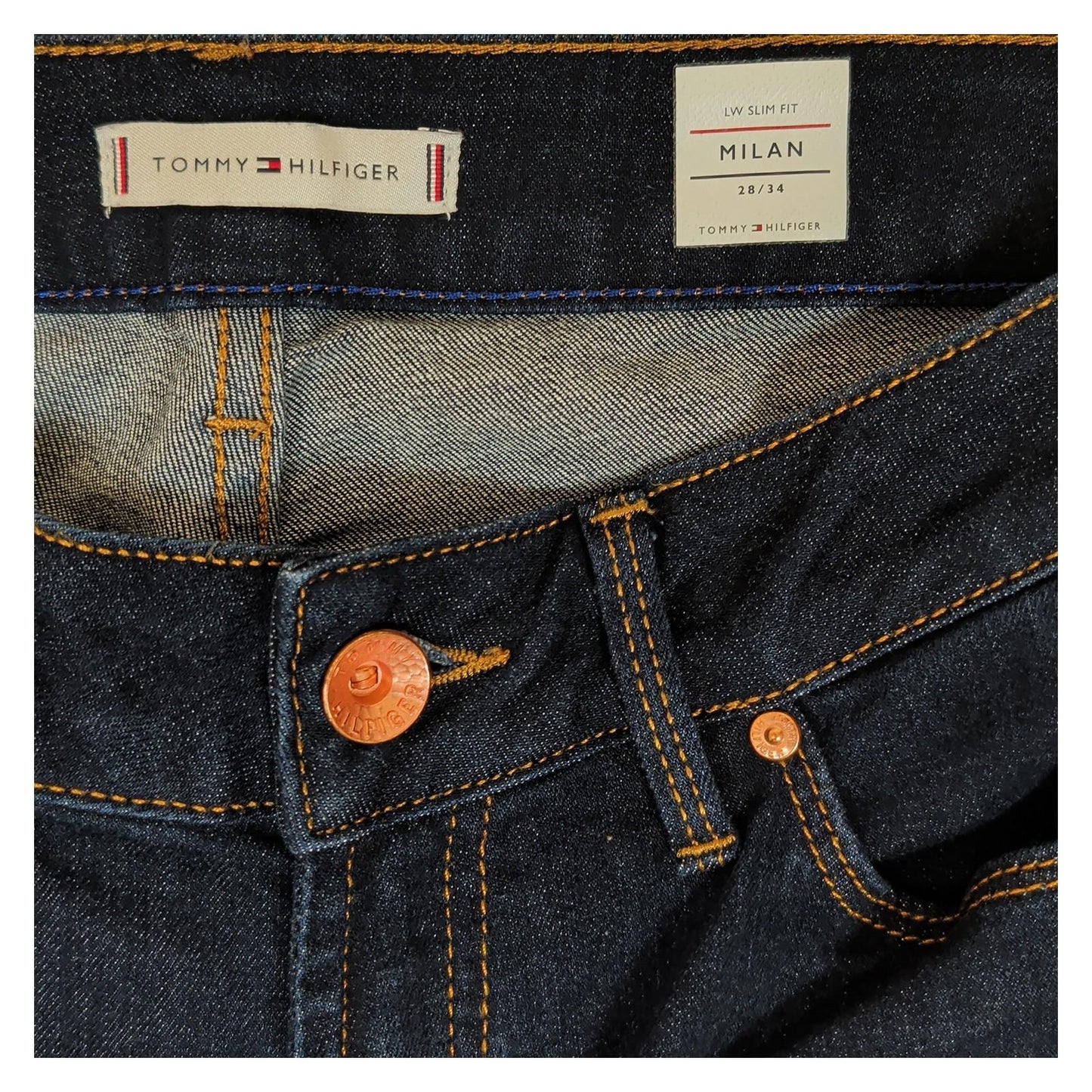 Tommy Hilfiger Milan Slim Fit Jeans Womens W28 L34 Dark Indigo Blue Stretch by Tommy Hilfiger – | RewearableUK
