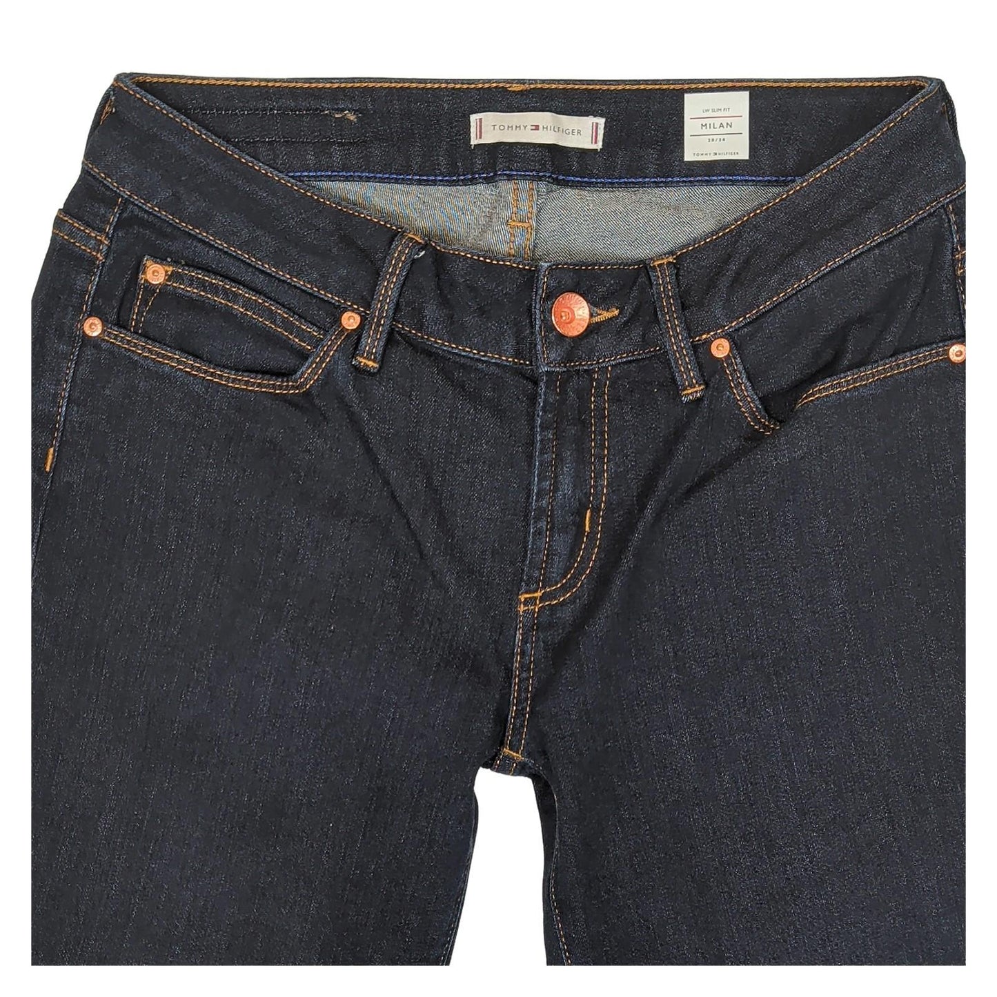 Tommy Hilfiger Milan Slim Fit Jeans Womens W28 L34 Dark Indigo Blue Stretch by Tommy Hilfiger – | RewearableUK