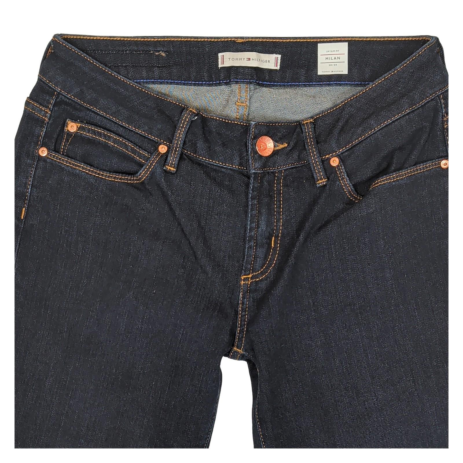 Tommy Hilfiger Milan Slim Fit Jeans Womens W28 L34 Dark Indigo Blue Stretch by Tommy Hilfiger – | RewearableUK