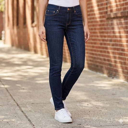 tommy hilfiger milan womens slim fit dark indigo blue stretch jeans w28 l34 by Tommy Hilfiger – JEANS | RewearableUK