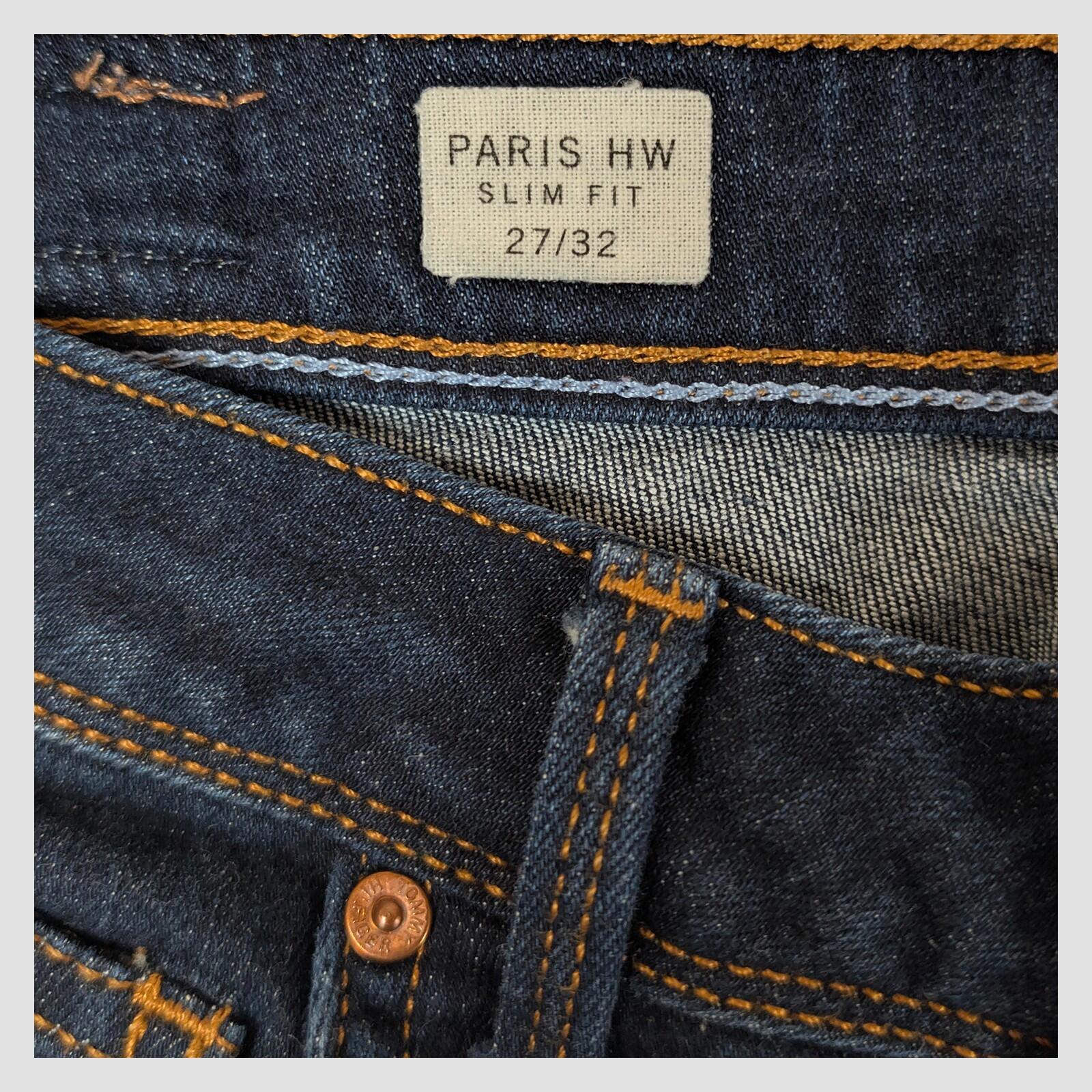 tommy hilfiger paris high waist slim fit womens jeans dark blue size w27 l32 by Tommy Hilfiger – | RewearableUK