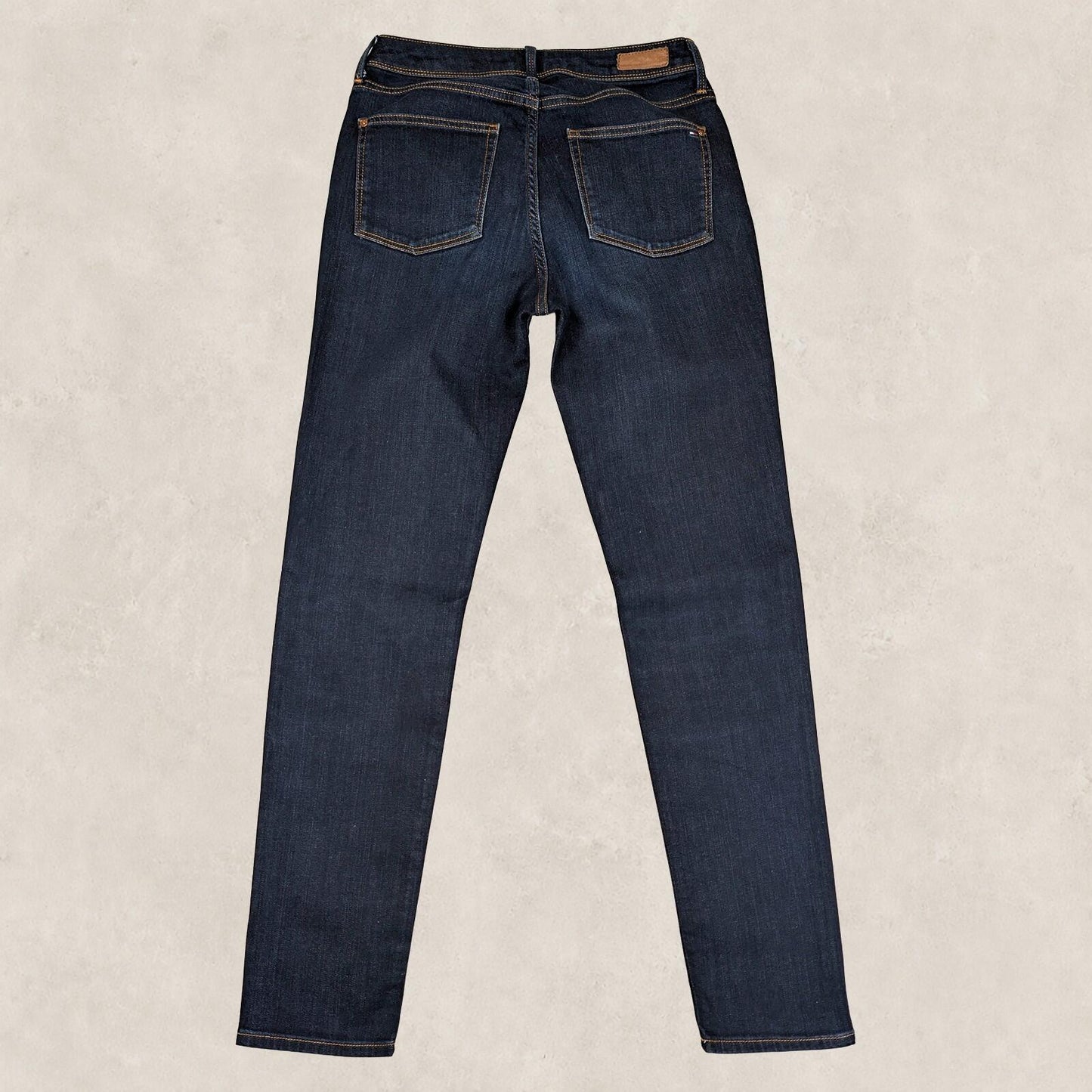 tommy hilfiger paris high waist slim fit womens jeans dark blue size w27 l32 by Tommy Hilfiger – | RewearableUK