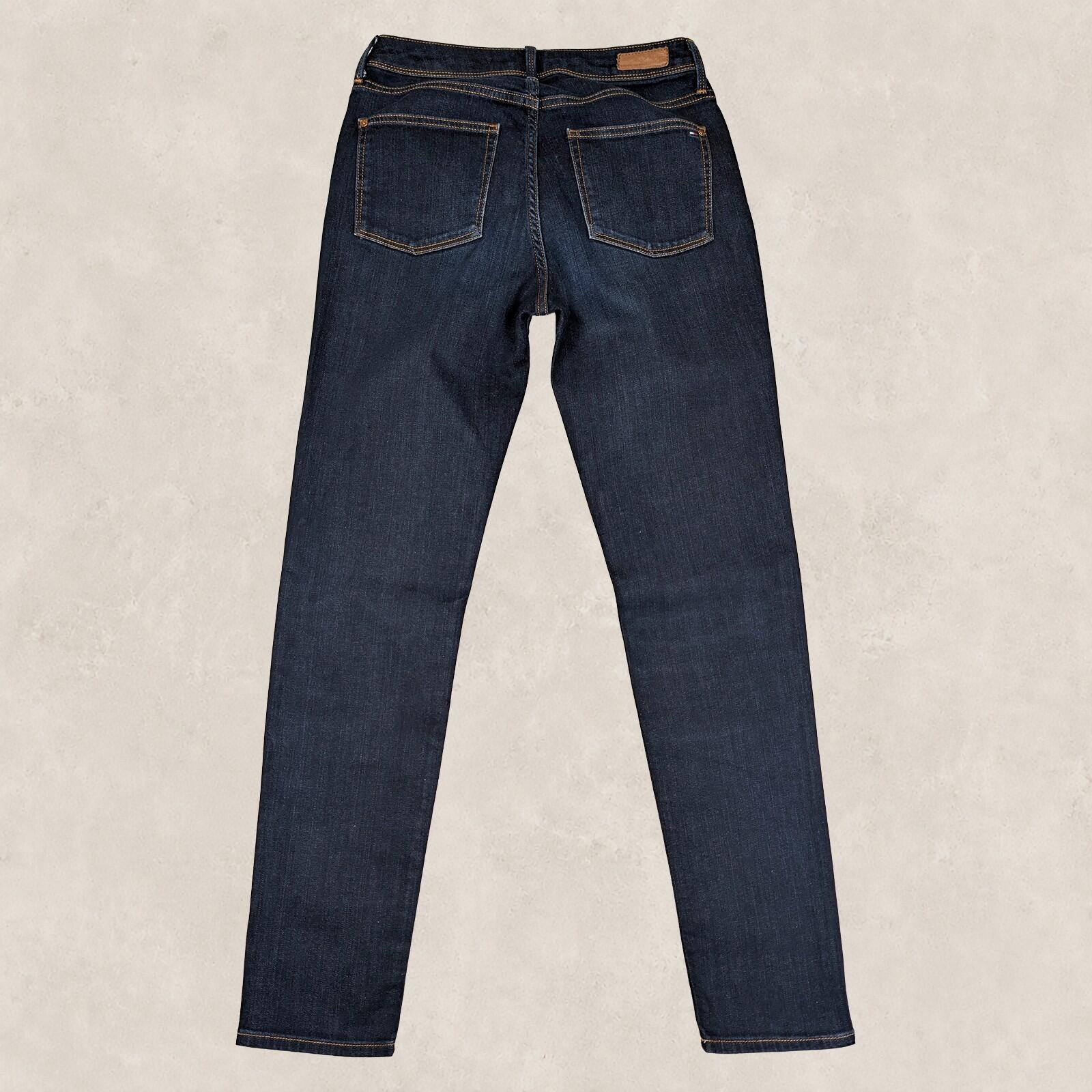 tommy hilfiger paris high waist slim fit womens jeans dark blue size w27 l32 by Tommy Hilfiger – | RewearableUK