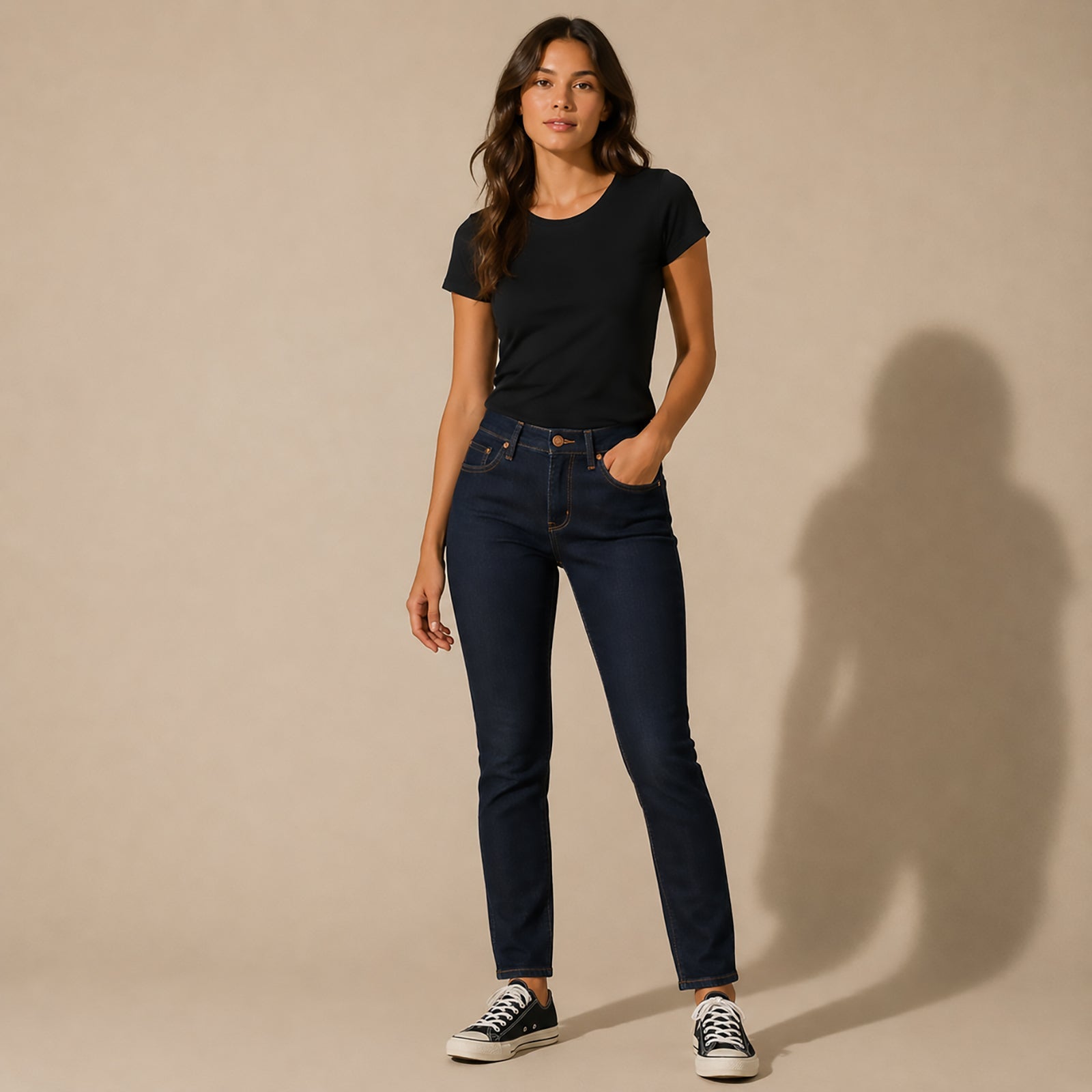 Tommy Hilfiger Paris High Waist Slim Jeans W27 L32 Dark Blue by Tommy Hilfiger – JEANS | RewearableUK