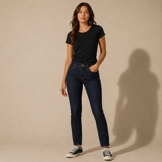 Tommy Hilfiger Paris High Waist Slim Jeans W27 L32 Dark Blue by Tommy Hilfiger – JEANS | RewearableUK