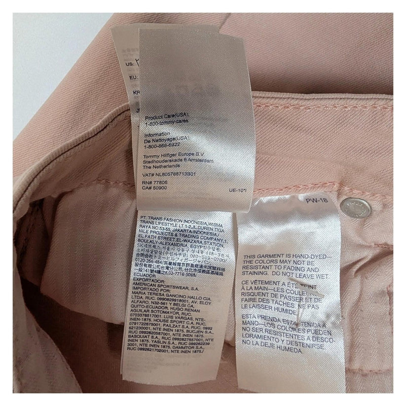 Tommy Hilfiger Pink Skinny Trousers Women's Size US 4 UK 8 Stretch Cotton Jeans by Tommy Hilfiger – | RewearableUK