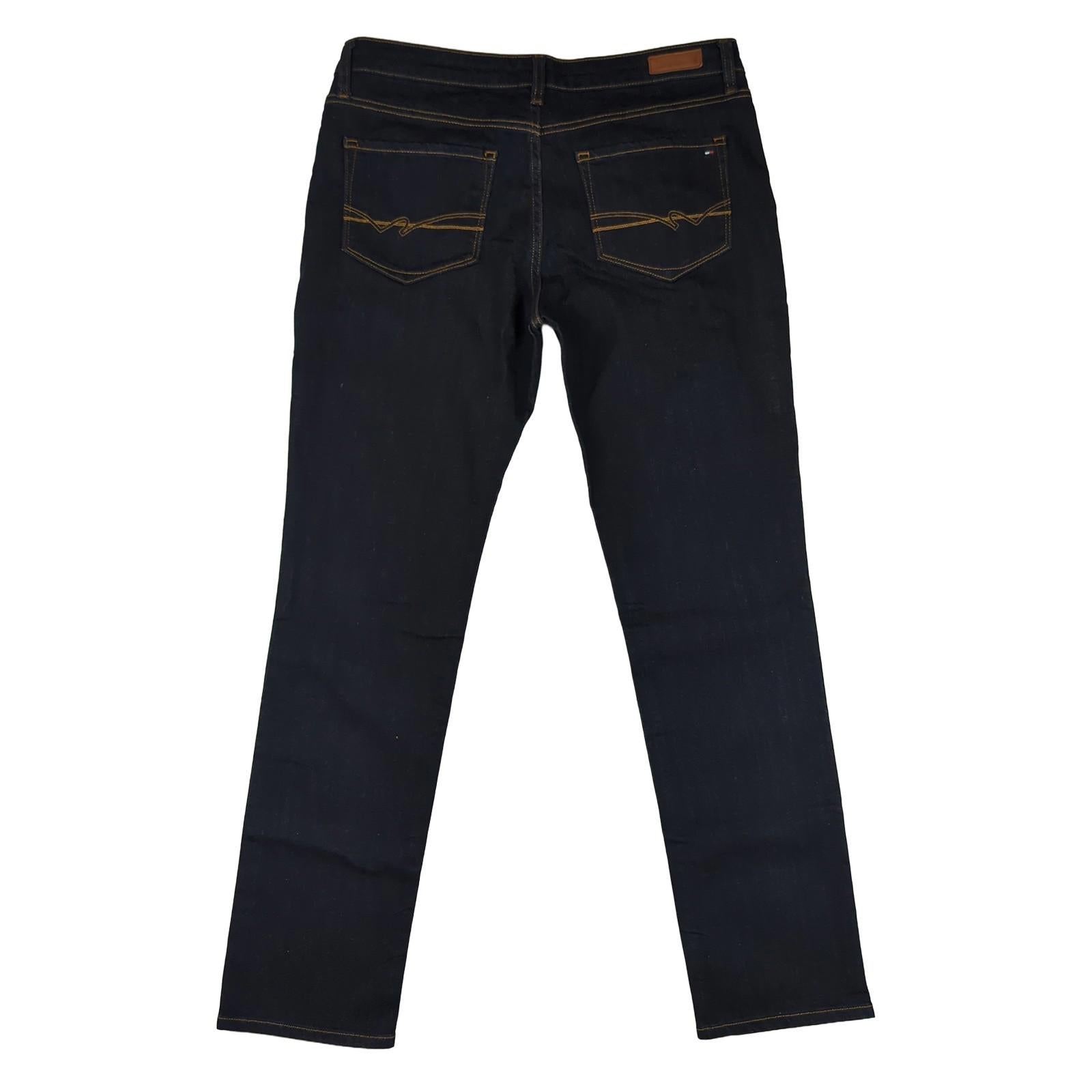 Tommy Hilfiger Tommy Hilfiger Rome RW Straight Fit Jeans Dark Blue W30 L32 Denim JEANS RewearableUK