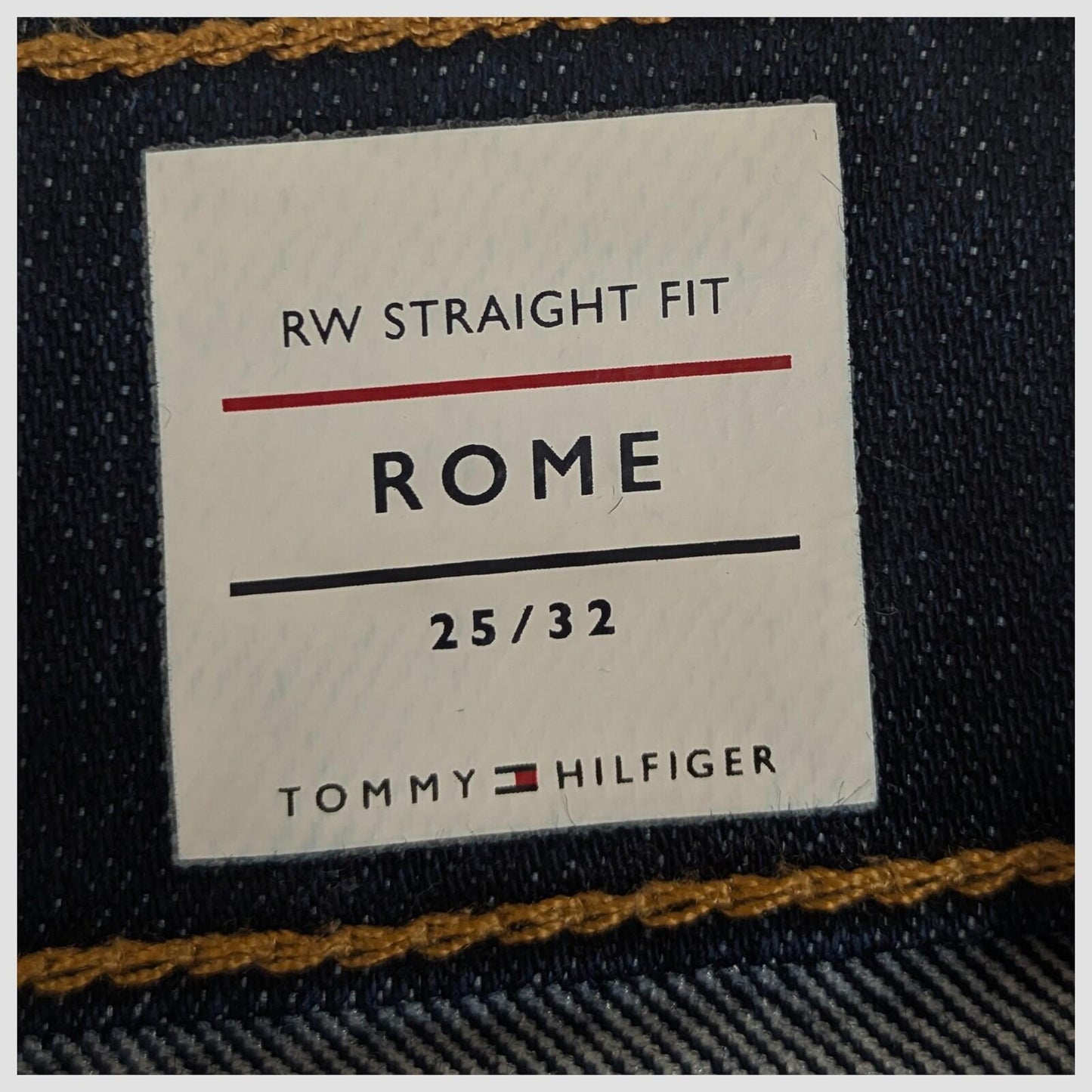 tommy hilfiger rome womens dark blue wash straight fit denim jeans size 25 32 by Tommy Hilfiger – JEANS | RewearableUK