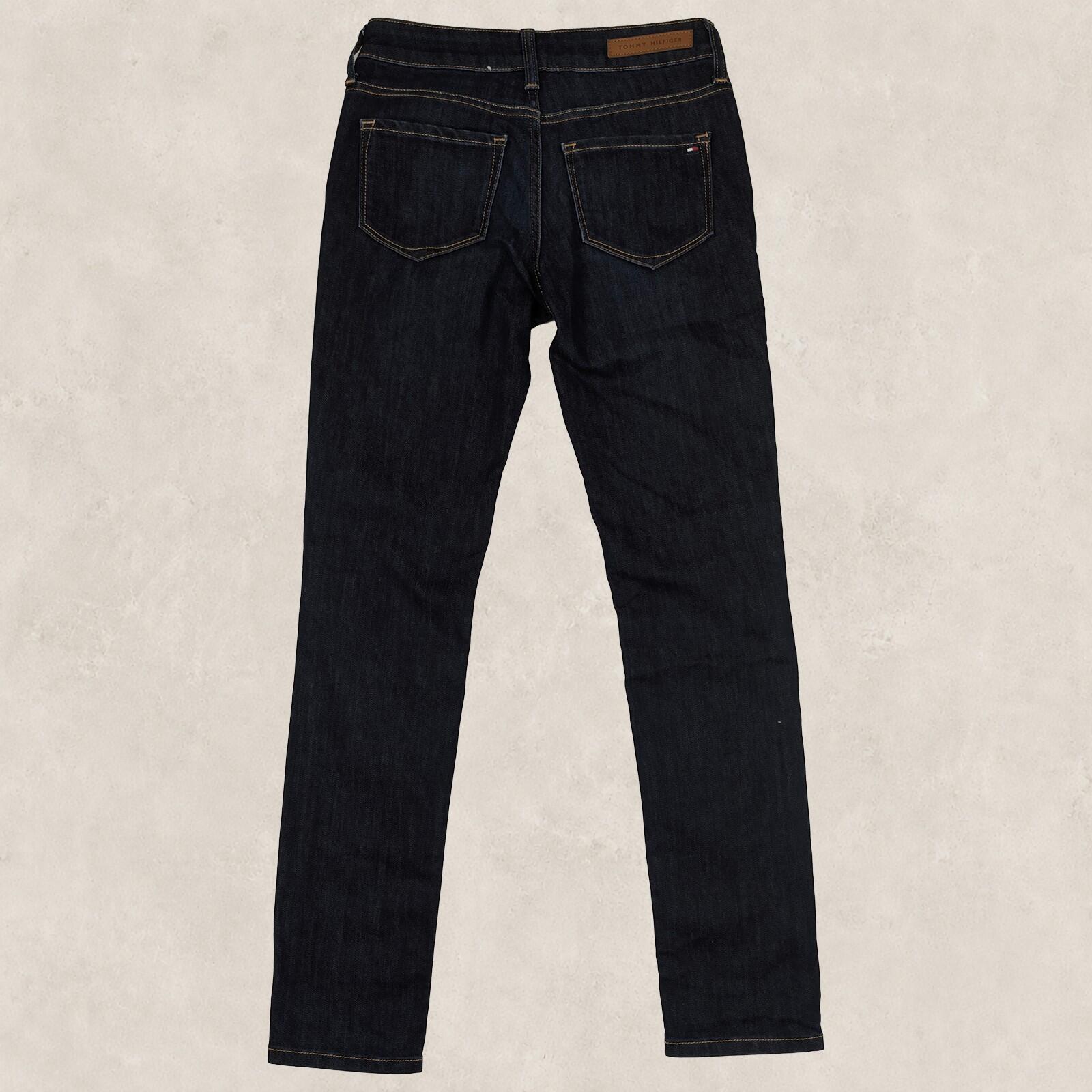 tommy hilfiger rome womens dark blue wash straight fit denim jeans size 25 32 by Tommy Hilfiger – JEANS | RewearableUK