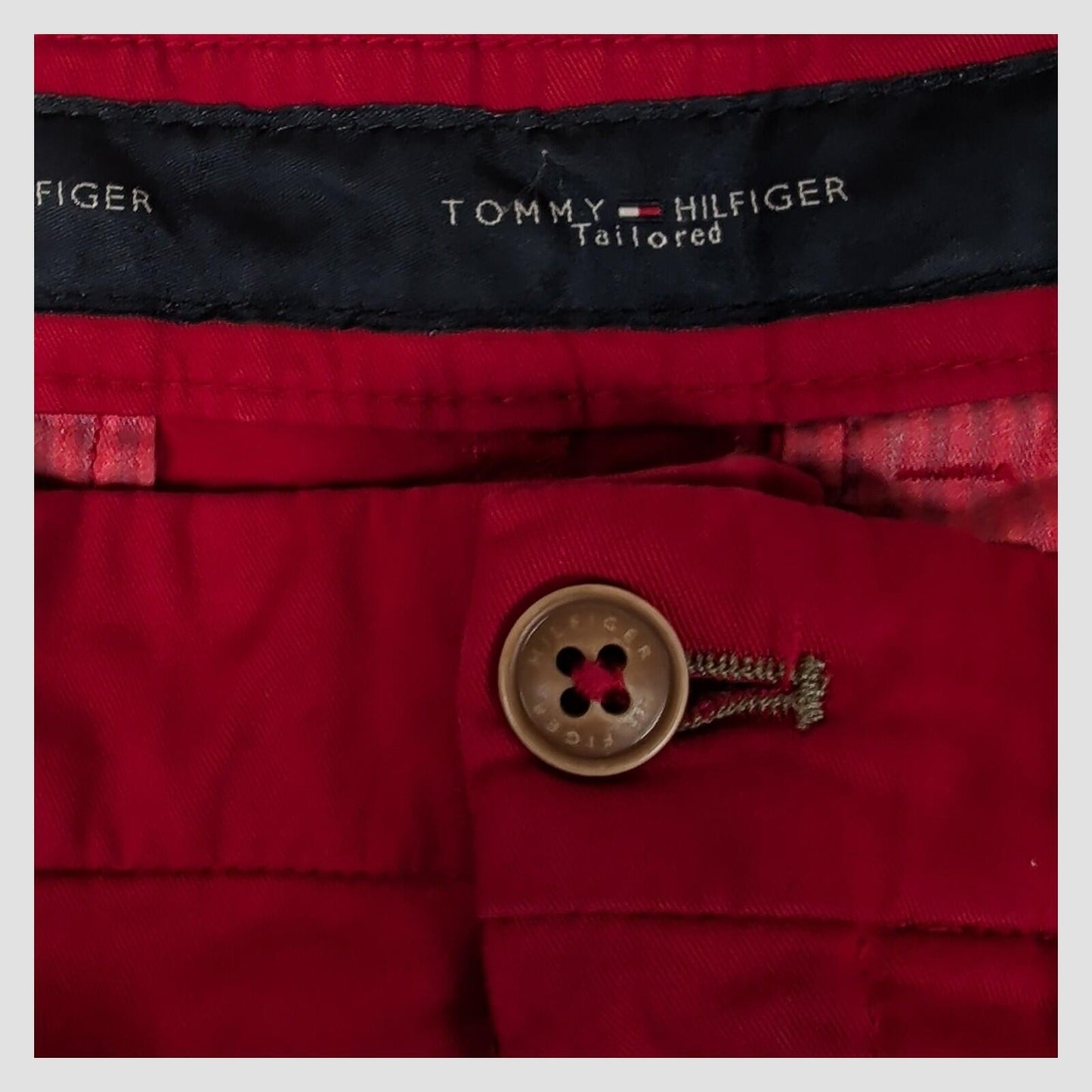 Tommy Hilfiger Tailored Red Chino Trousers Mens EU46 Slim Fit by Tommy Hilfiger – chino | RewearableUK