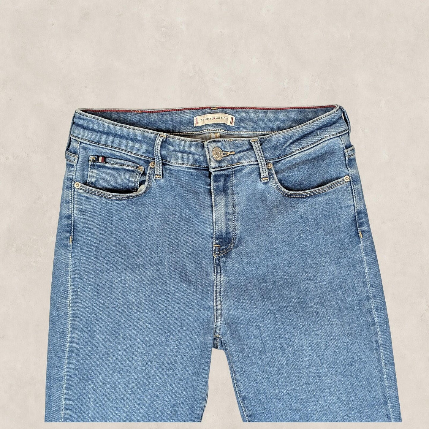 tommy hilfiger th flex como skinny womens blue wash denim jeans size w29 l30 by Tommy Hilfiger – JEANS | RewearableUK