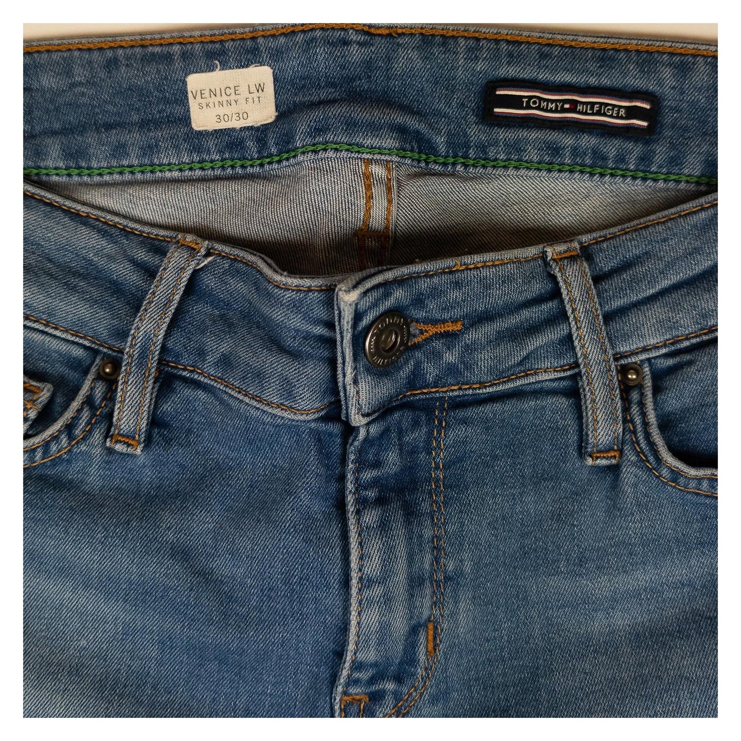 Tommy Hilfiger Venice LW Jeans W30 L30 Blue Skinny Fit Low Waist Stretch Denim by Tommy Hilfiger – | RewearableUK