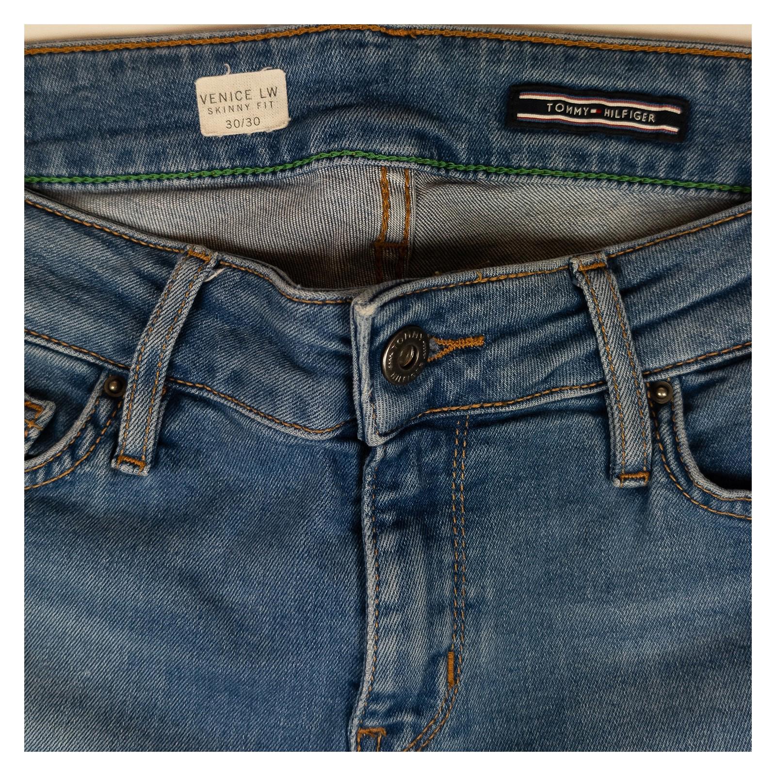 Tommy Hilfiger Venice LW Jeans W30 L30 Blue Skinny Fit Low Waist Stretch Denim by Tommy Hilfiger – | RewearableUK
