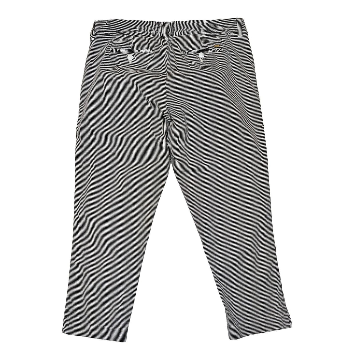 tommy hilfiger women size 8 navy white pinstripe chino ankle trousers stretch by Tommy Hilfiger – | RewearableUK