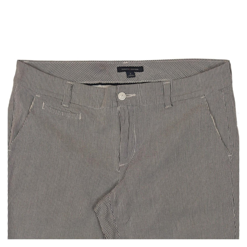 tommy hilfiger women size 8 navy white pinstripe chino ankle trousers stretch by Tommy Hilfiger – | RewearableUK