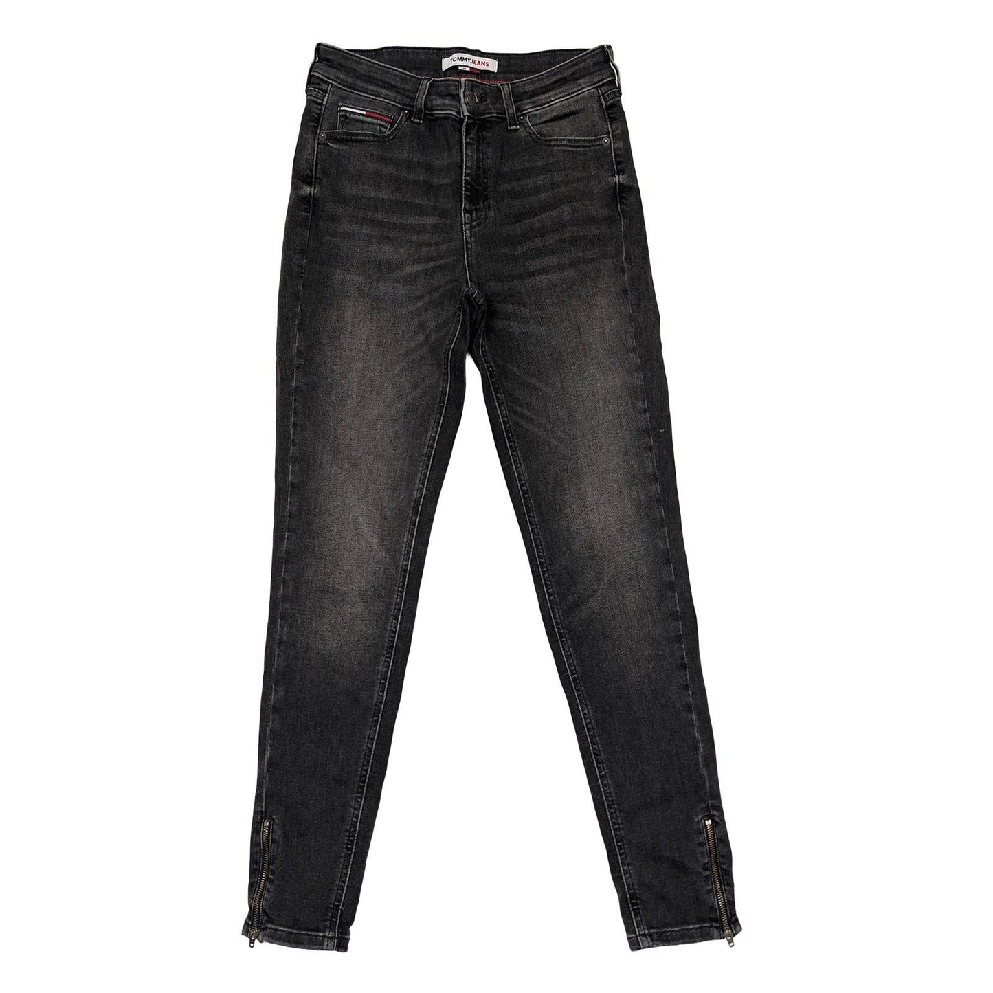 tommy hilfiger women size w28 l32 grey black nora skinny mid rise jeans by Tommy Hilfiger – | RewearableUK