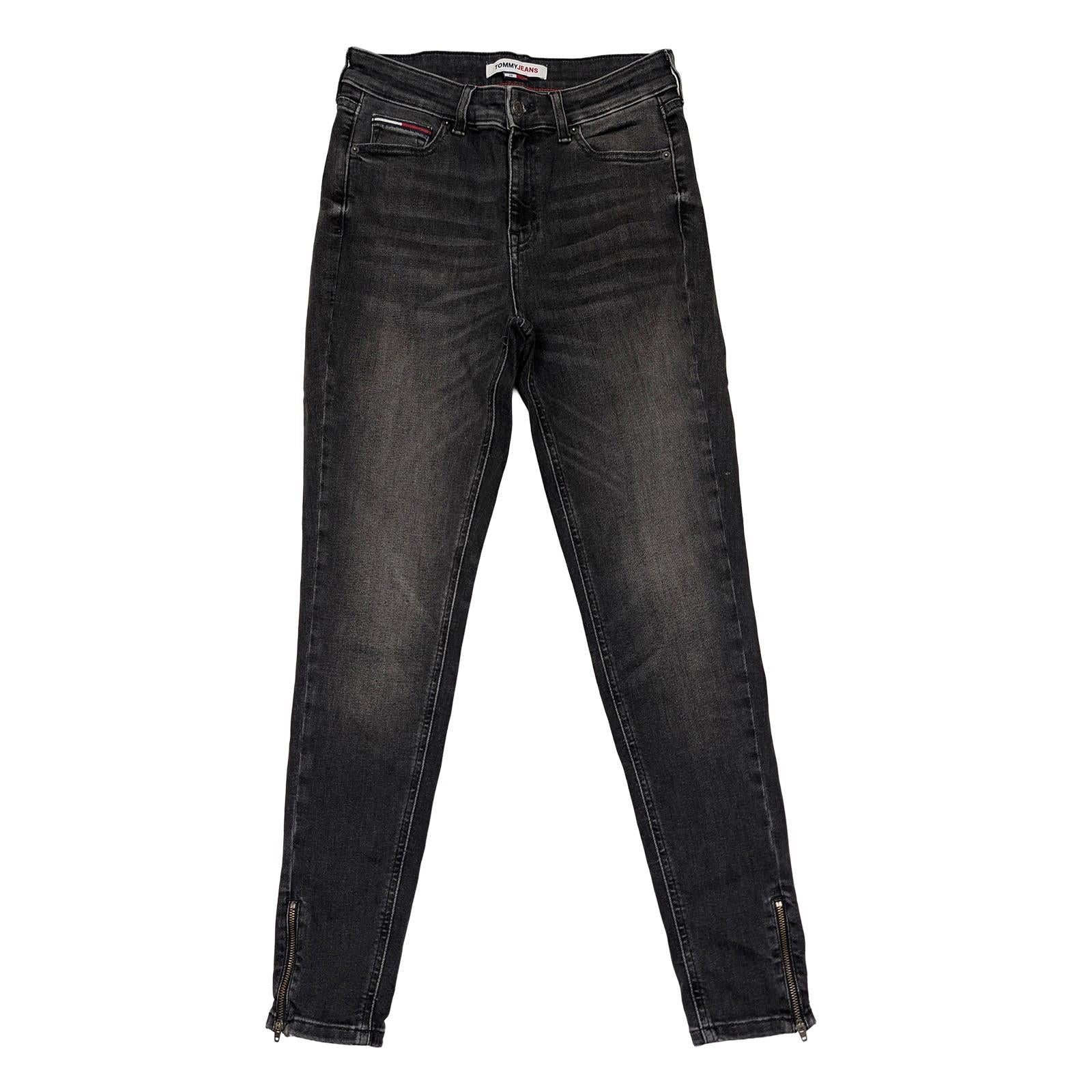 tommy hilfiger women size w28 l32 grey black nora skinny mid rise jeans by Tommy Hilfiger – | RewearableUK