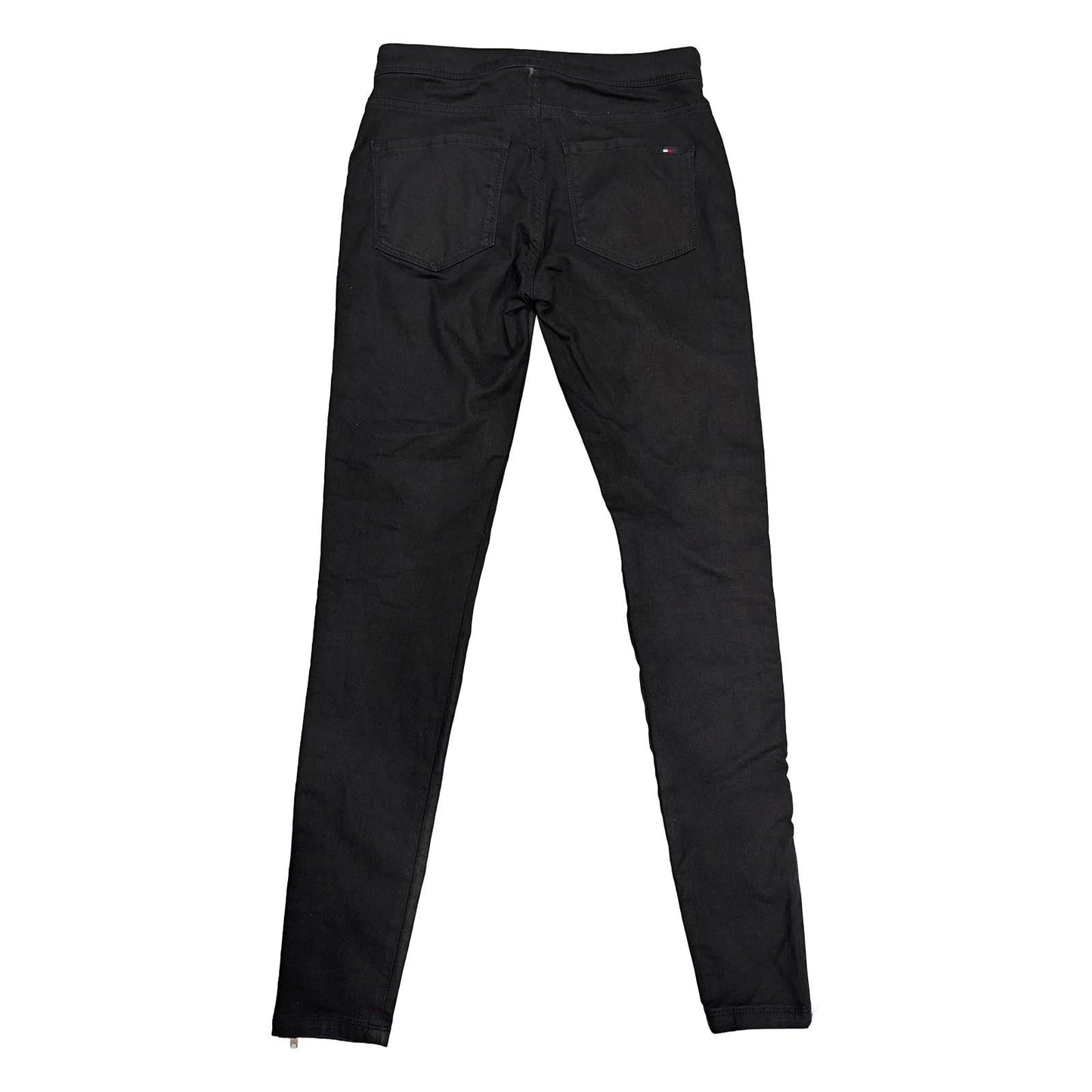 tommy hilfiger womens black skinny trousers side zip faux leather front 26 by Tommy Hilfiger – | RewearableUK