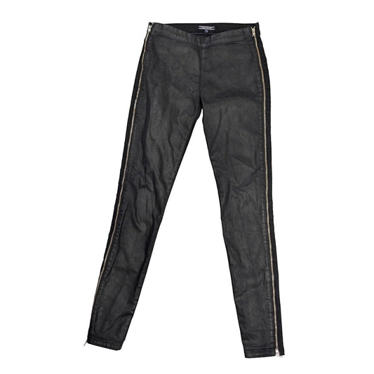 tommy hilfiger womens black skinny trousers side zip faux leather front 26 by Tommy Hilfiger – | RewearableUK