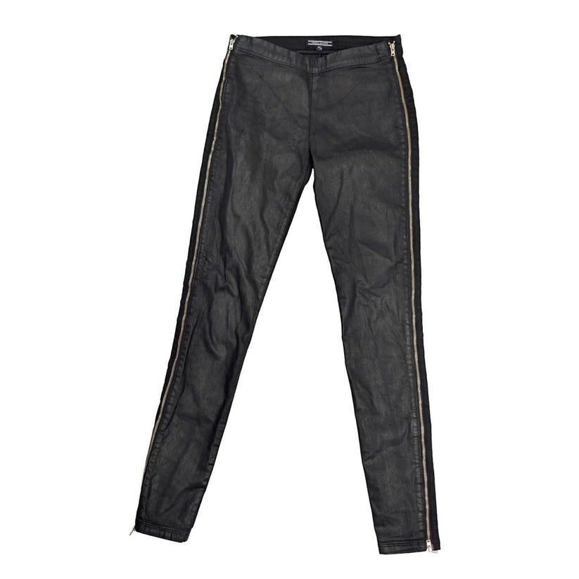 tommy hilfiger womens black skinny trousers side zip faux leather front 26 by Tommy Hilfiger – | RewearableUK