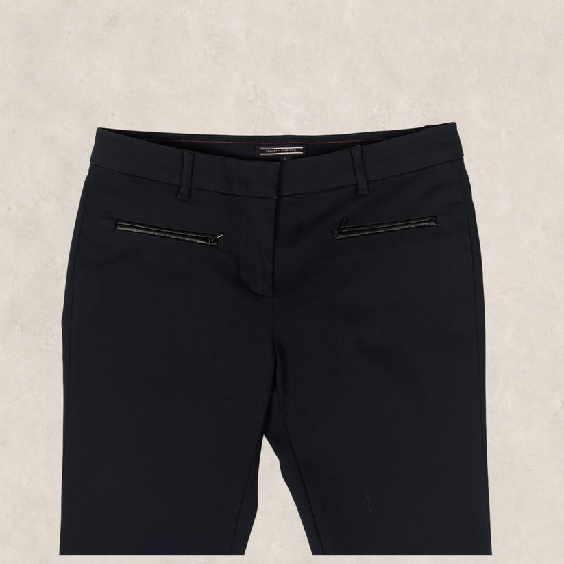 tommy hilfiger womens black smart slim fit trousers office work pants size 6 by Tommy Hilfiger – | RewearableUK