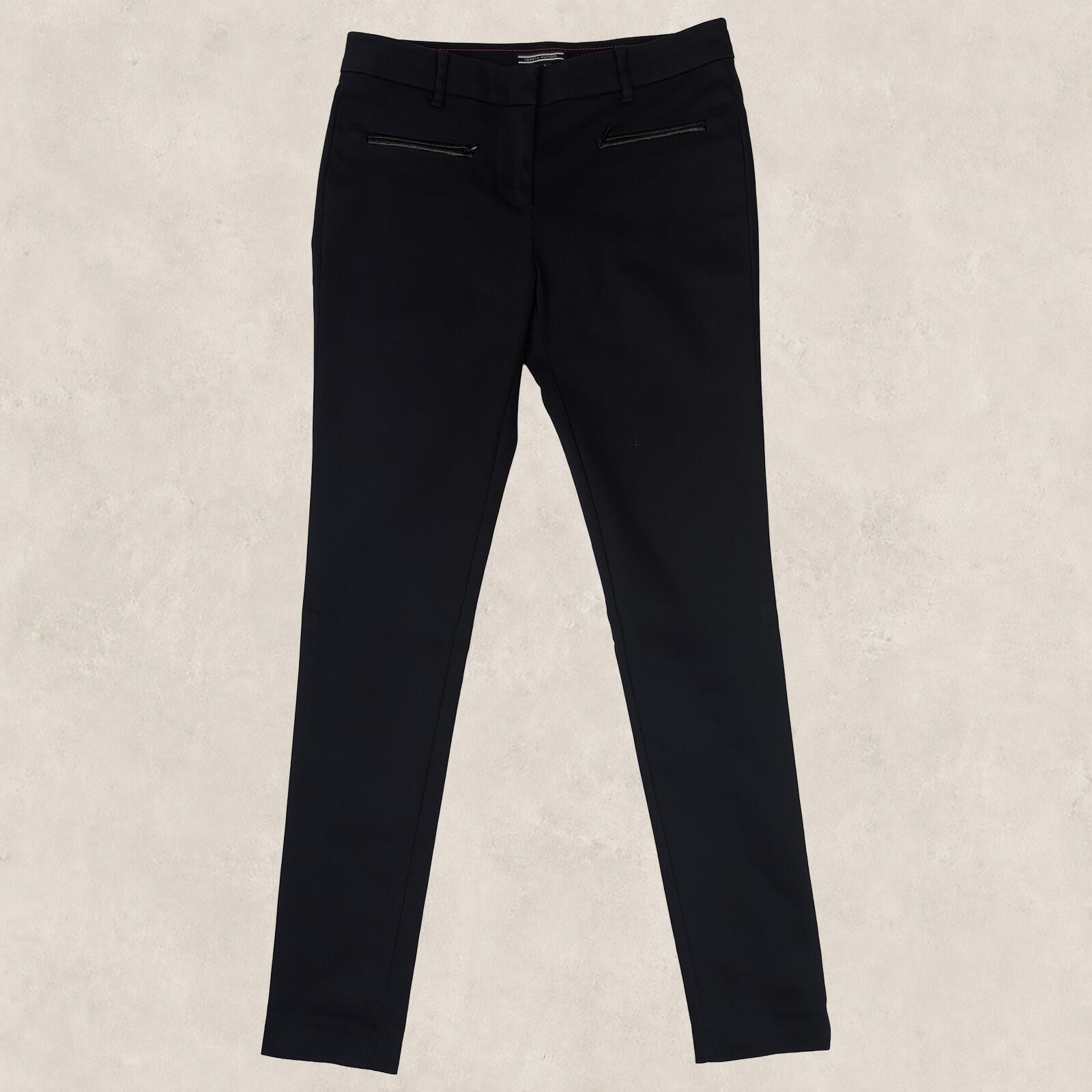 tommy hilfiger womens black smart slim fit trousers office work pants size 6 by Tommy Hilfiger – | RewearableUK