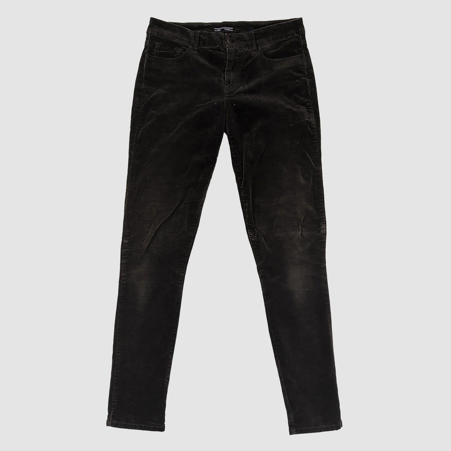 Tommy Hilfiger Womens Black Velvet Skinny Trousers W27 Stretch Slim by Tommy Hilfiger – trousers | RewearableUK