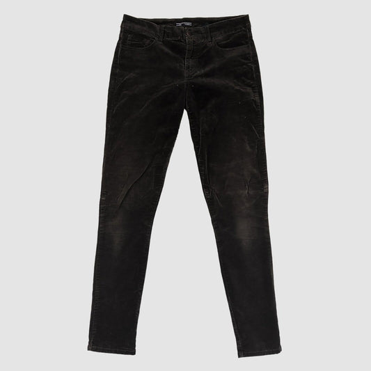 Tommy Hilfiger Womens Black Velvet Skinny Trousers W27 Stretch Slim by Tommy Hilfiger – trousers | RewearableUK
