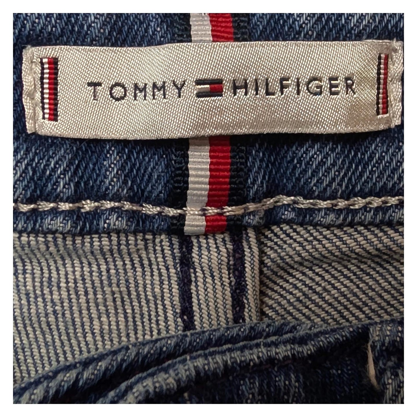 tommy hilfiger womens blue slim stretch denim mid rise jeans size w27