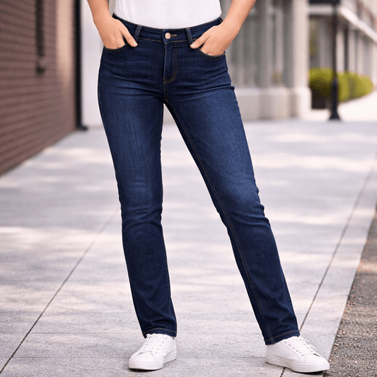 tommy hilfiger womens dark blue stretch mid rise slim skinny jeans w31 l30 by Tommy Hilfiger – JEANS | RewearableUK
