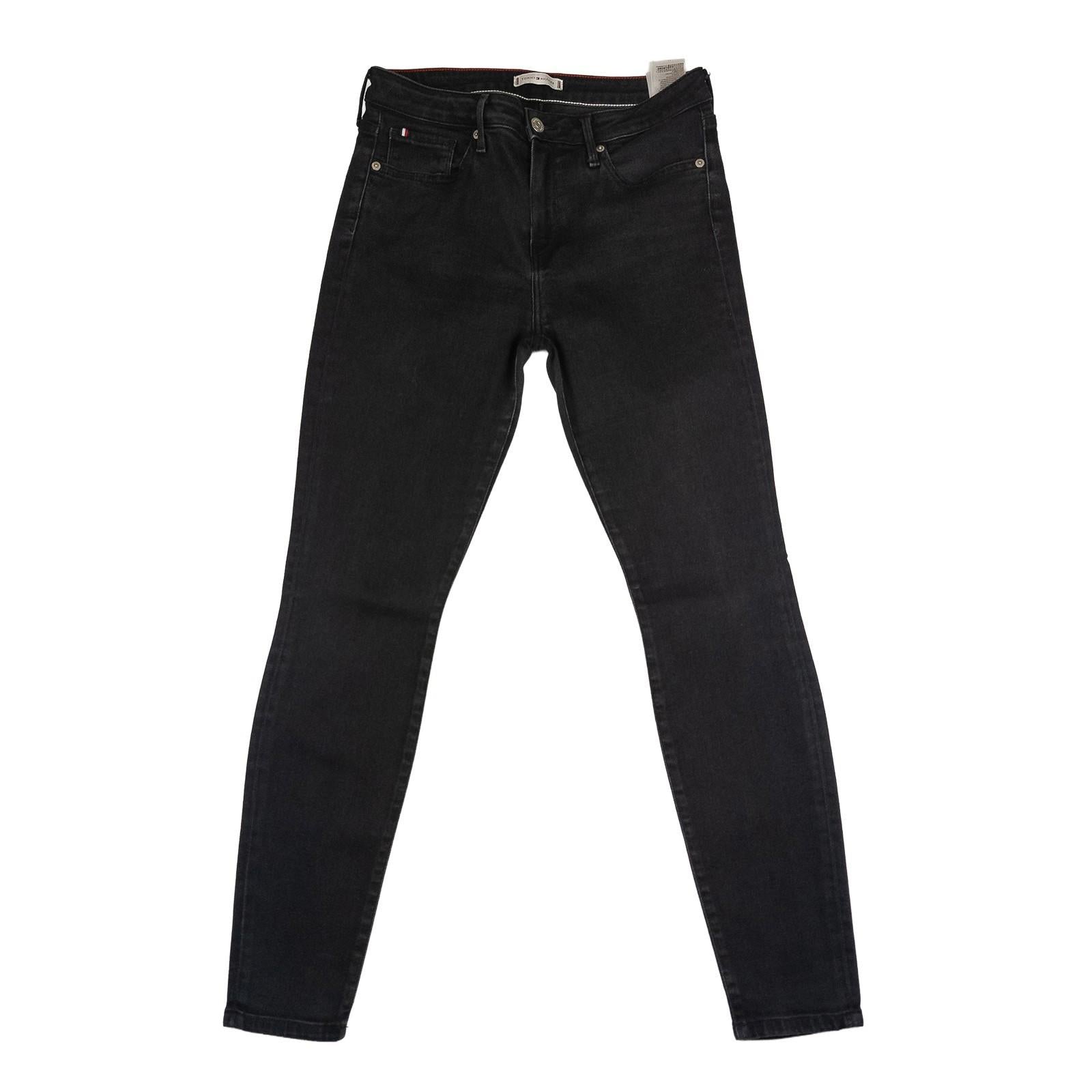 Tommy Hilfiger Women's Jeans W32 L30 Black Skinny Fit Stretch Lyocell Denim Pant by Tommy Hilfiger – | RewearableUK