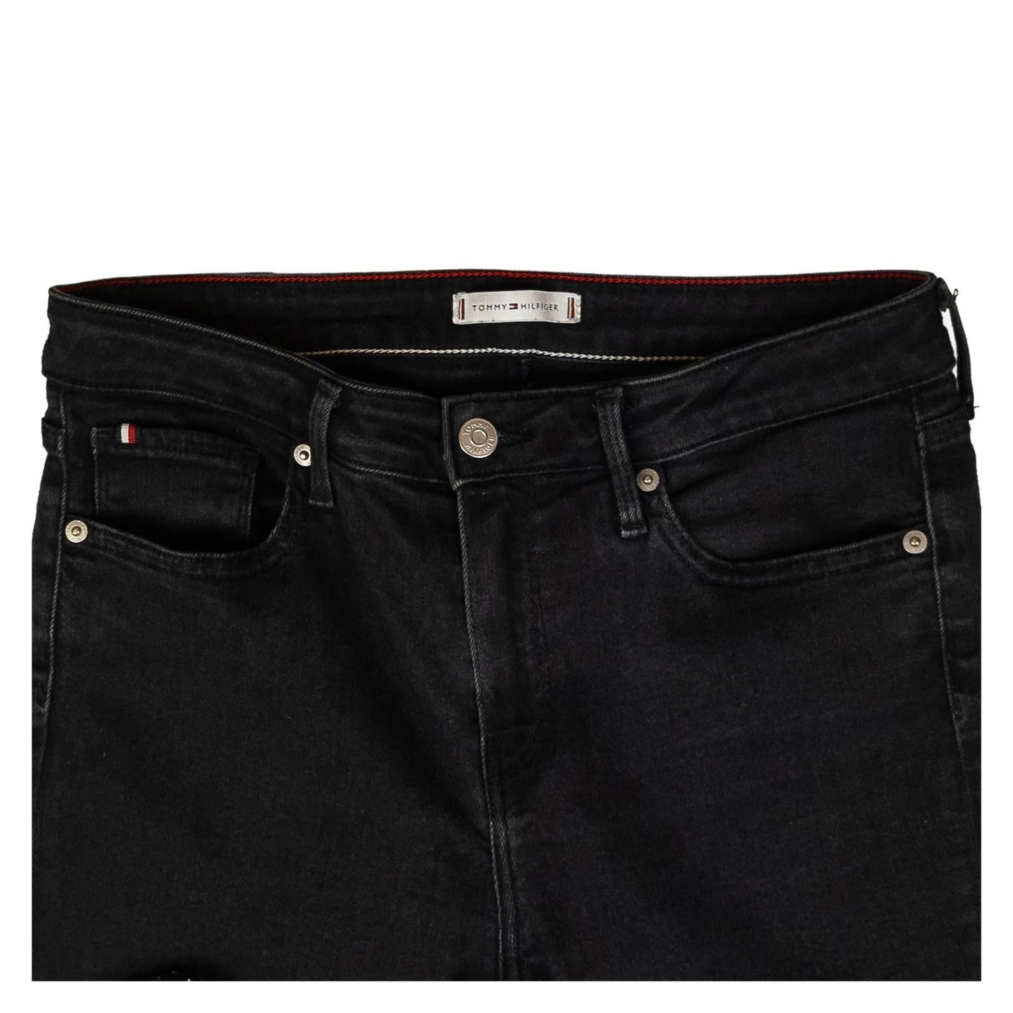 Tommy Hilfiger Women's Jeans W32 L30 Black Skinny Fit Stretch Lyocell Denim Pant by Tommy Hilfiger – | RewearableUK