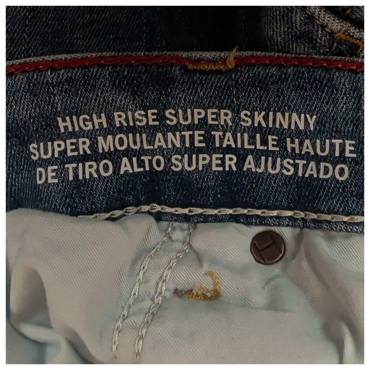 Tommy Hilfiger Women's Jeans W32 UK 14 Blue High Rise Super Skinny Denim – product photo 4 | RewearableUK