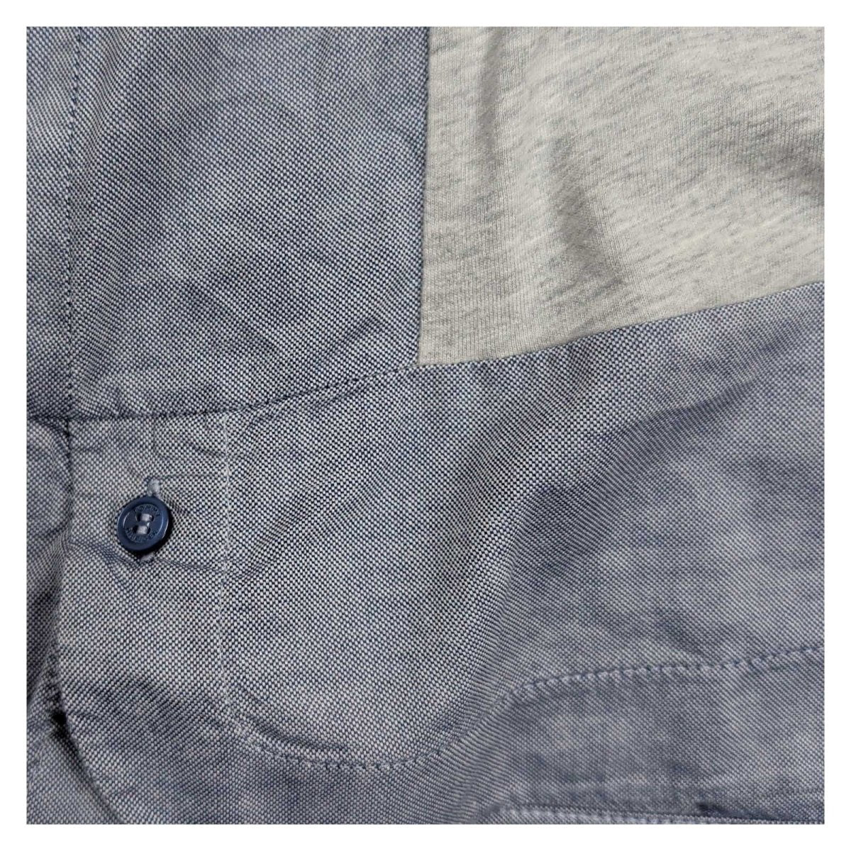 Tommy Hilfiger Women's Tunic T-Shirt M Grey Blue Oxford Panel Cotton – product photo 5 | RewearableUK