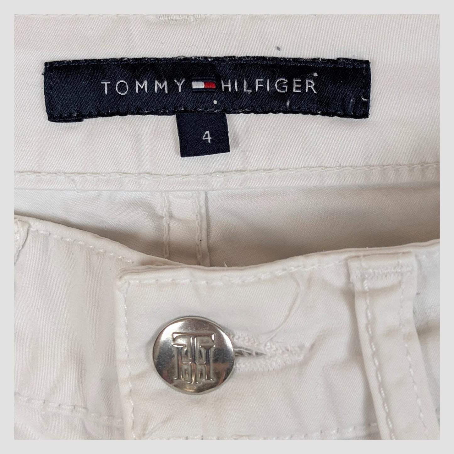 tommy hilfiger womens white stretch cotton skinny denim ankle zip jeans size 4 by Tommy Hilfiger – | RewearableUK