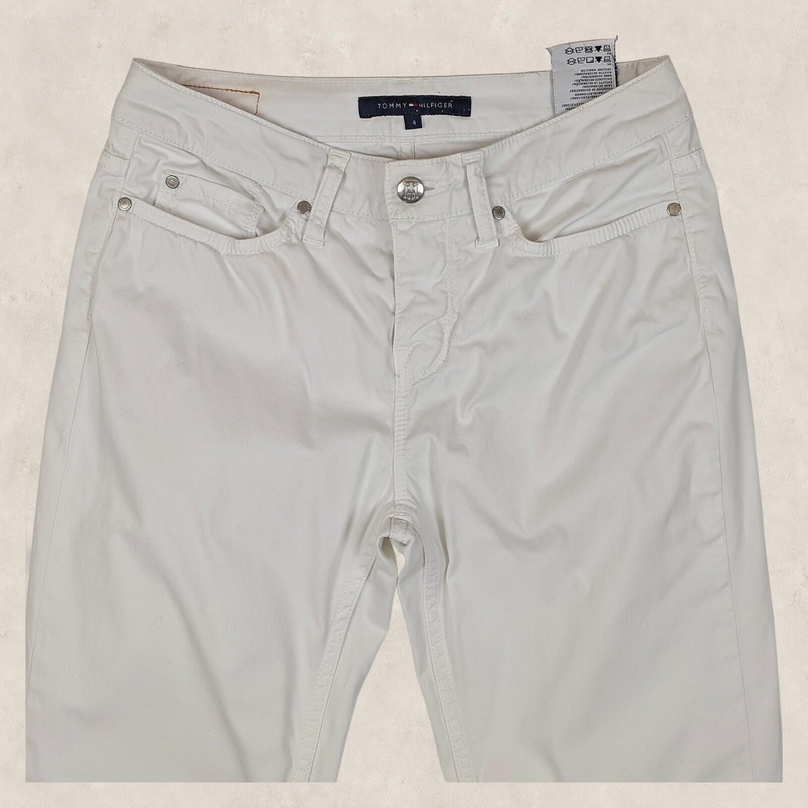 tommy hilfiger womens white stretch cotton skinny denim ankle zip jeans size 4 by Tommy Hilfiger – | RewearableUK