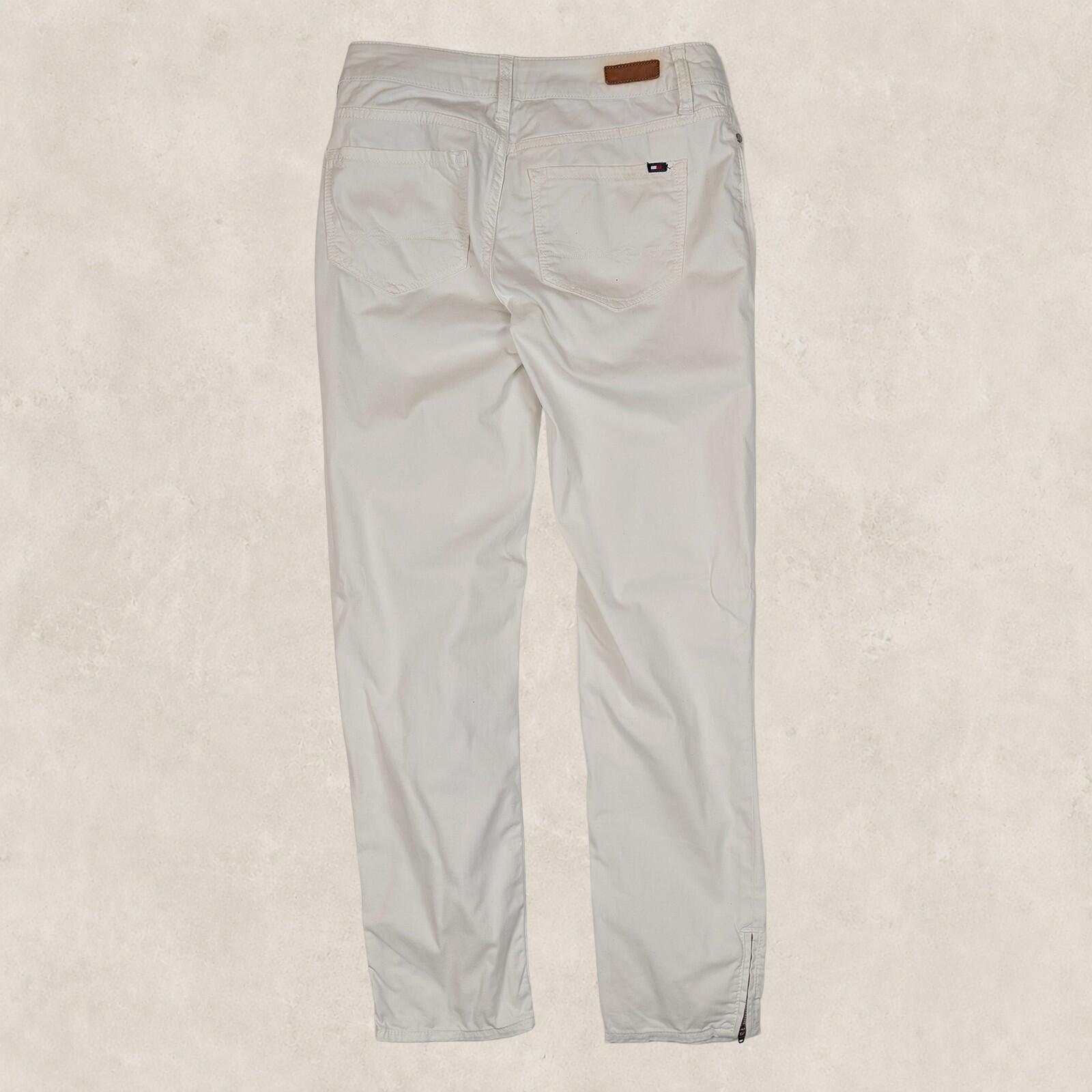 tommy hilfiger womens white stretch cotton skinny denim ankle zip jeans size 4 by Tommy Hilfiger – | RewearableUK