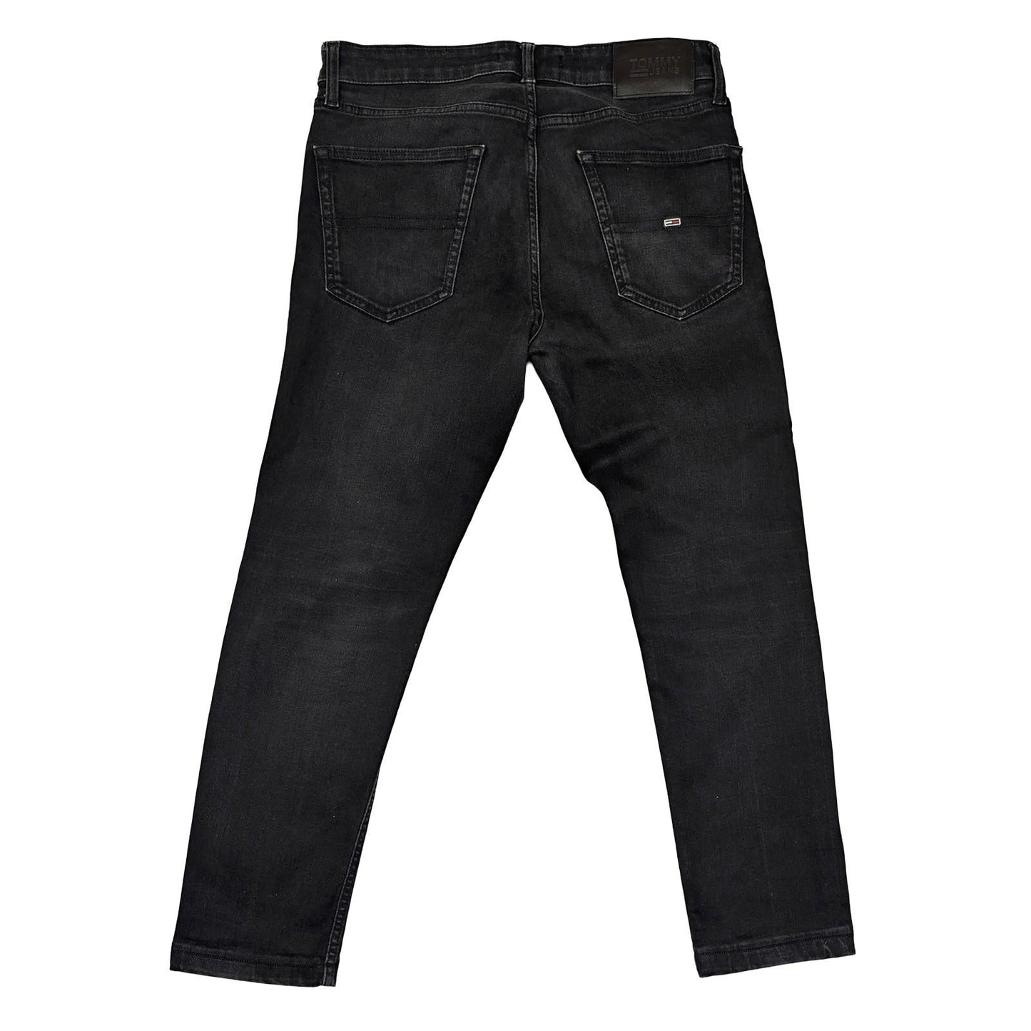 tommy jeans austin mens slim fit black stretch denim trousers size w30 l30 by Tommy Hilfiger – | RewearableUK