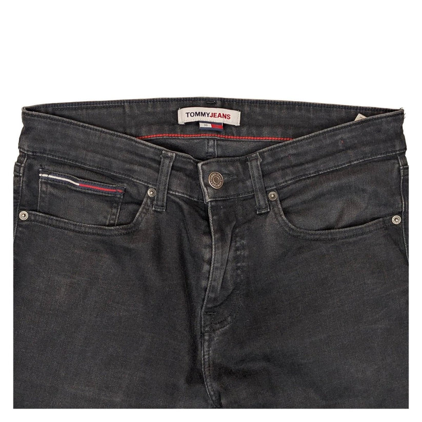 tommy jeans austin mens slim fit black stretch denim trousers size w30 l30 by Tommy Hilfiger – | RewearableUK