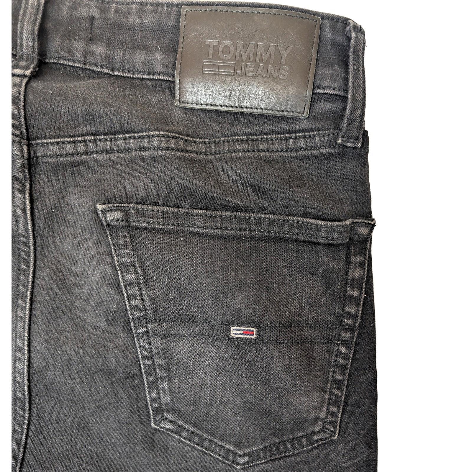 tommy jeans austin mens slim fit black stretch denim trousers size w30 l30 by Tommy Hilfiger – | RewearableUK