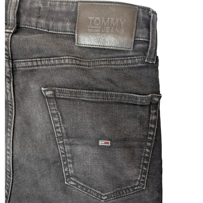 tommy jeans austin mens slim fit black stretch denim trousers size w30 l30 by Tommy Hilfiger – | RewearableUK